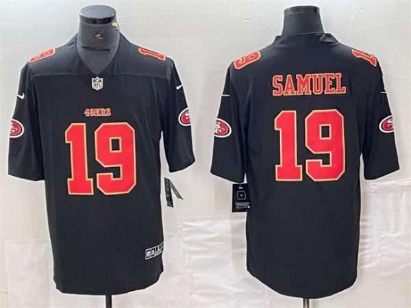 Men's San Francisco 49ers #19 Deebo Samuel Black Vapor Untouchable Limited Stitched Jersey - Custom Name