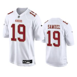 Men's San Francisco 49ers #19 Deebo Samuel White Fashion Vapor Untouchable Limited Stitched Football Jersey - Custom Name