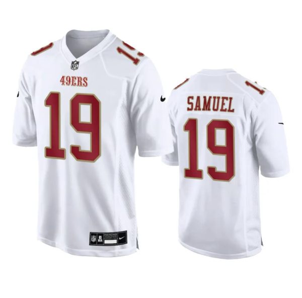 Men's San Francisco 49ers #19 Deebo Samuel White Fashion Vapor Untouchable Limited Stitched Football Jersey - Custom Name