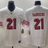 Men's San Francisco 49ers #21 Deion Sanders White 2023 F.U.S.E. Vapor Untouchable Limited Stitched Football Jersey - Custom Name