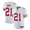 Men's San Francisco 49ers #21 Frank Gore White Vapor Untouchable Limited Stitched Jersey - Custom Name