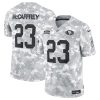 Men's San Francisco 49ers #23 Christian McCaffrey 2024 F.U.S.E Arctic Camo Salute to Service Limited Stitched Football Jersey - Custom Name