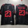 Men's San Francisco 49ers #23 Christian McCaffrey Black 2023 F.U.S.E. Vapor Untouchable Limited Stitched Football Jersey - Custom Name