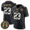 Men's San Francisco 49ers #23 Christian McCaffrey Black F.U.S.E. Golden Gate Bridge Patch Vapor Limited Stitched Football Jersey - Custom Name