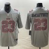 Men's San Francisco 49ers #23 Christian McCaffrey Grey Atmosphere Fashion Stitched Jersey - Custom Name