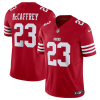 Men's San Francisco 49ers #23 Christian McCaffrey Red 2023 F.U.S.E. Vapor Untouchable Limited Stitched Football Jersey - Custom Name