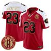 Men's San Francisco 49ers #23 Christian McCaffrey Red F.U.S.E. Golden Gate Bridge Patch Alternate Vapor Limited Stitched Football Jersey - Custom Name