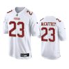 Men's San Francisco 49ers #23 Christian McCaffrey White Fashion Vapor Untouchable Limited Stitched Football Jersey - Custom Name
