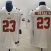 Men's San Francisco 49ers #23 Christian McCaffrey White Vapor Untouchable Limited Stitched Jersey - Custom Name