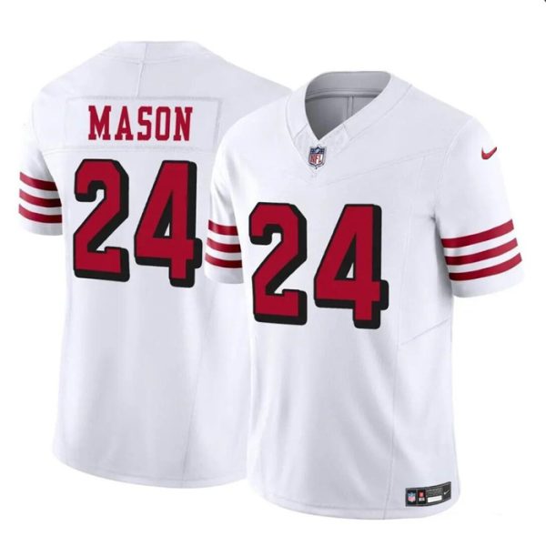 Men's San Francisco 49ers #24 Jordan Mason New White 2023 F.U.S.E. Stitched Football Jersey - Custom Name