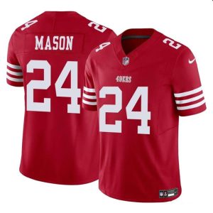 Men's San Francisco 49ers #24 Jordan Mason Red 2023 F.U.S.E. Stitched Football Jersey - Custom Name