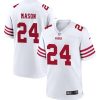 Men's San Francisco 49ers #24 Jordan Mason White Stitched Game Football Jersey - Custom Name