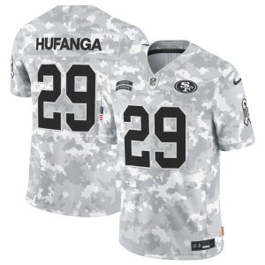 Men's San Francisco 49ers #29 Talanoa Hufanga 2024 F.U.S.E Arctic Camo Salute to Service Limited Stitched Football Jersey - Custom Name