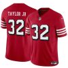 Men's San Francisco 49ers #32 Patrick Taylor Jr New Red 2024 F.U.S.E. Vapor Untouchable Limited Stitched Football Jersey - Custom Name