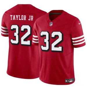 Men's San Francisco 49ers #32 Patrick Taylor Jr New Red 2024 F.U.S.E. Vapor Untouchable Limited Stitched Football Jersey - Custom Name