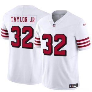 Men's San Francisco 49ers #32 Patrick Taylor Jr New White 2024 F.U.S.E. Vapor Untouchable Limited Stitched Football Jersey - Custom Name