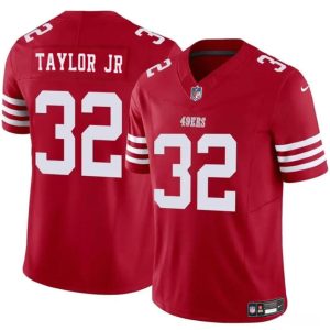 Men's San Francisco 49ers #32 Patrick Taylor Jr Red 2024 F.U.S.E. Vapor Untouchable Limited Stitched Football Jersey - Custom Name