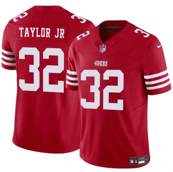 Men's San Francisco 49ers #32 Patrick Taylor Jr Red 2024 F.U.S.E. Vapor Untouchable Limited Stitched Football Jersey - Custom Name