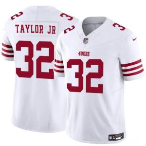 Men's San Francisco 49ers #32 Patrick Taylor Jr White 2024 F.U.S.E. Vapor Untouchable Limited Stitched Football Jersey - Custom Name