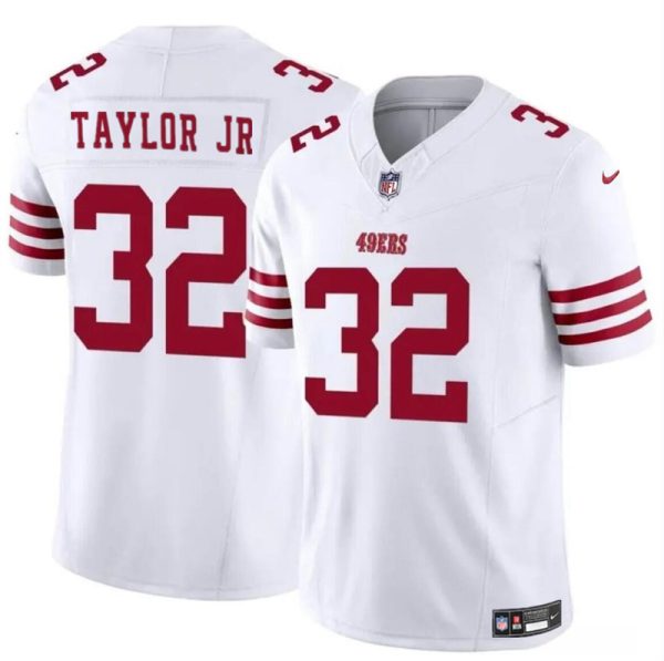 Men's San Francisco 49ers #32 Patrick Taylor Jr White 2024 F.U.S.E. Vapor Untouchable Limited Stitched Football Jersey - Custom Name