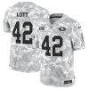 Men's San Francisco 49ers #42 Ronnie Lott 2024 F.U.S.E Arctic Camo Salute to Service Limited Stitched Football Jersey - Custom Name