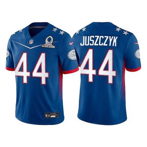 Men's San Francisco 49ers #44 Kyle Juszczyk 2022 Royal NFC Pro Bowl Stitched Jersey - Custom Name