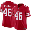 Men's San Francisco 49ers #46 Jon Weeks Red 2025 F.U.S.E. Vapor Untouchable Limited Stitched Football Jersey - Custom Name