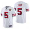 Men's San Francisco 49ers #5 Trey Lance 2021 White 2nd 75th Anniversary 2nd Alternate Vapor Untouchable Limited Stitched NFL Jersey - Custom Name