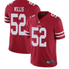 Men's San Francisco 49ers #52 Patrick Willis Red Vapor Untouchable Limited Stitched Jersey - Custom Name