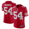 Men's San Francisco 49ers #54 Fred Warner 2022 New Scarlet Vapor Untouchable Stitched Football Jersey - Custom Name