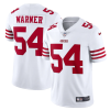 Men's San Francisco 49ers #54 Fred Warner 2022 New White Vapor Untouchable Stitched Jersey - Custom Name
