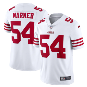 Men's San Francisco 49ers #54 Fred Warner 2022 New White Vapor Untouchable Stitched Jersey - Custom Name