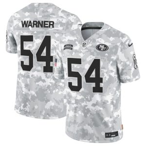 Men's San Francisco 49ers #54 Fred Warner 2024 F.U.S.E Arctic Camo Salute to Service Limited Stitched Football Jersey - Custom Name