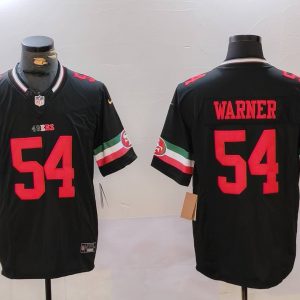 Men's San Francisco 49ers #54 Fred Warner Black F.U.S.E. Mexico Vapor Limited Stitched Football Jersey - Custom Name