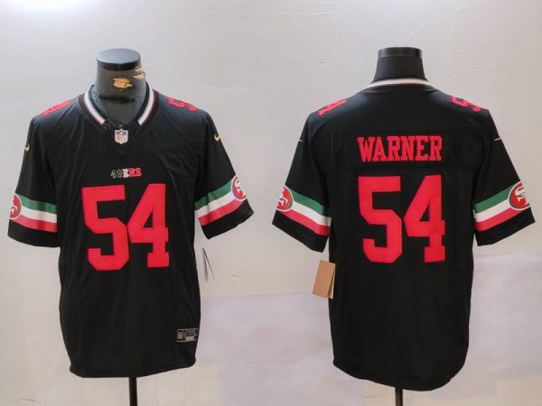 Men's San Francisco 49ers #54 Fred Warner Black F.U.S.E. Mexico Vapor Limited Stitched Football Jersey - Custom Name
