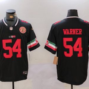 Men's San Francisco 49ers #54 Fred Warner Black F.U.S.E. Mexico With Gate Bridge Patch Vapor Limited Stitched Football Jersey - Custom Name