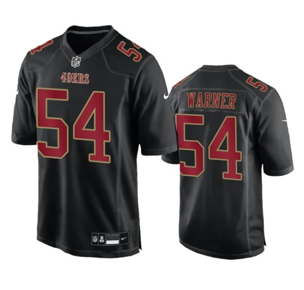 Men's San Francisco 49ers #54 Fred Warner Black Fashion Vapor Untouchable Limited Stitched Football Jersey - Custom Name