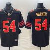 Men's San Francisco 49ers #54 Fred Warner Black Gold Stitched Jersey - Custom Name