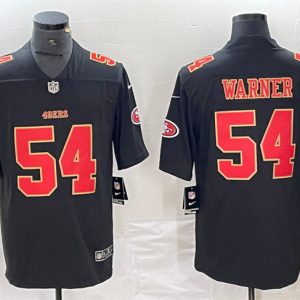 Men's San Francisco 49ers #54 Fred Warner Black Vapor Untouchable Limited Stitched Jersey - Custom Name