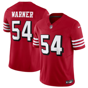 Men's San Francisco 49ers #54 Fred Warner New Red 2023 F.U.S.E. Vapor Untouchable Limited Stitched Football Jersey - Custom Name
