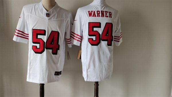 Men's San Francisco 49ers #54 Fred Warner New White F.U.S.E. Vapor Untouchable Limited Stitched Football Jersey - Custom Name