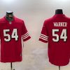 Men's San Francisco 49ers #54 Fred Warner Red Vapor Untouchable Limited Stitched Jersey - Custom Name