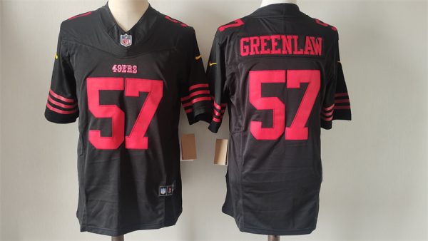 Men's San Francisco 49ers #57 Dre Greenlaw Black 2024 F.U.S.E. Vapor Untouchable Limited Stitched Football Jersey - Custom Name