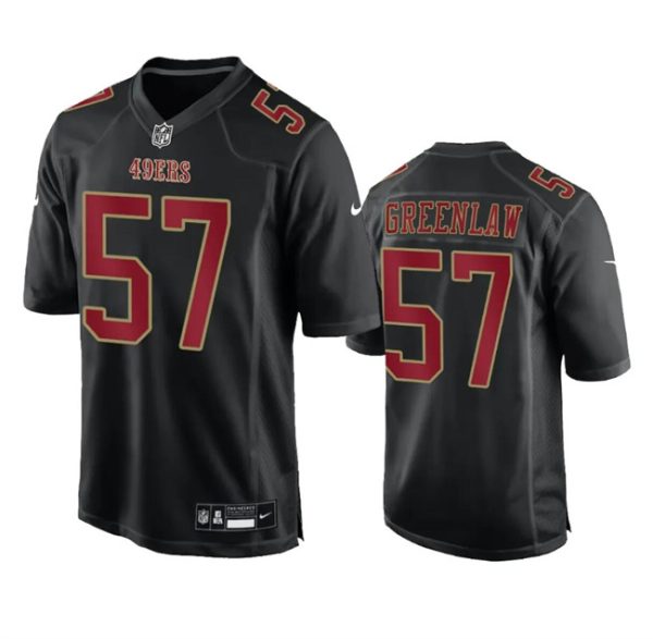 Men's San Francisco 49ers #57 Dre Greenlaw Black Fashion Vapor Untouchable Limited Stitched Football Jersey - Custom Name