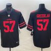 Men's San Francisco 49ers #57 Dre Greenlaw Black Vapor Untouchable Limited Stitched Jersey - Custom Name
