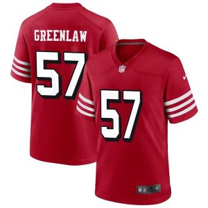Men's San Francisco 49ers #57 Dre Greenlaw New Red Stitched Game Football Jersey - Custom Name