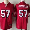 Men's San Francisco 49ers #57 Dre Greenlaw Red Alternate 2024 F.U.S.E. Vapor Untouchable Limited Stitched Football Jersey - Custom Name