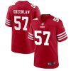 Men's San Francisco 49ers #57 Dre Greenlaw Red Stitched Game Football Jersey - Custom Name