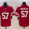 Men's San Francisco 49ers #57 Dre Greenlaw Red Vapor Untouchable Limited Stitched Jersey - Custom Name