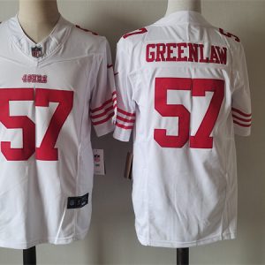 Men's San Francisco 49ers #57 Dre Greenlaw White 2024 F.U.S.E. Vapor Untouchable Limited Stitched Football Jersey - Custom Name